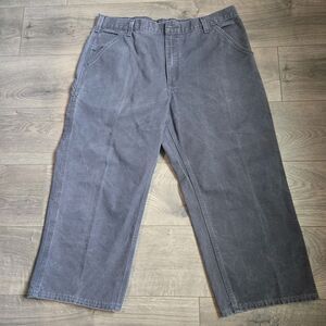 Carhartt B11 PTB Dungaree Fit Duck Canvas Work Pants Gray 38x30 Carpenter